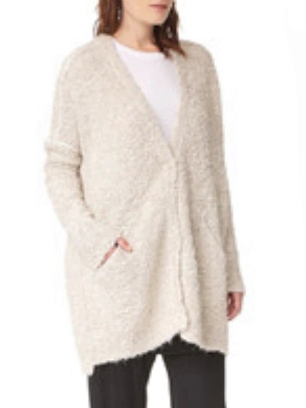 Free People Womens Boucle Cardigan Sweater Small oversized chucky